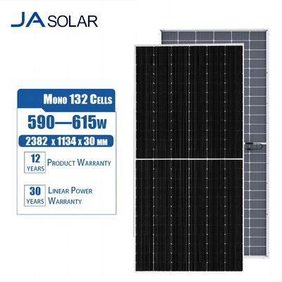 JA SOLAR Eficiência Painel solar bifacial com tecnologia MBB de vidro duplo e meia célula