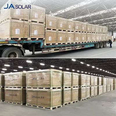 JA SOLAR Eficiência Painel solar bifacial com tecnologia MBB de vidro duplo e meia célula