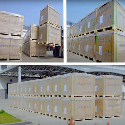 Painel solar JA Azul profundo 575W 580W 585W 590W 595W 600W Bifacial módulos fotovoltaicos de vidro duplo