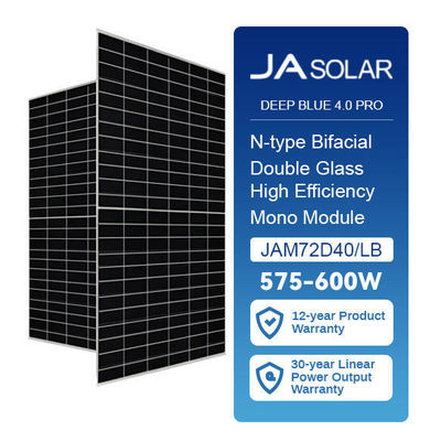182mmx182mm Tamanho da célula JAM72D40LB 575w-600w Deep Blue 4.0 Pro Bifacial N tipo painel solar