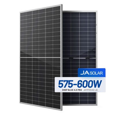 JA Solar 600W painel solar bificial com vidro duplo de 2,0 mm e certificado IEC ISO TUV