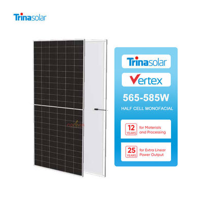 Trina N Tipo Mono Perc Painéis Solares de Meio Corte 565W 570W 575W 580W 585W com Vidro de 3,2 mm