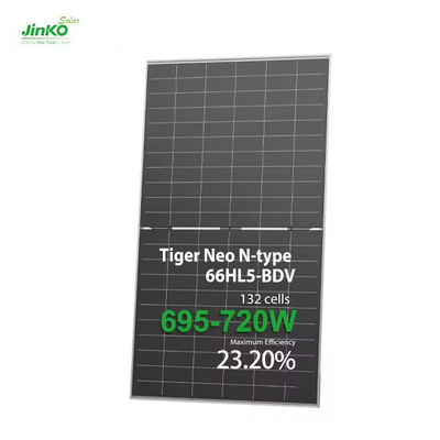 Jinko N Tipo Tiger 700W 710W 720W Mono Nível 1 painéis solares para a eletricidade doméstica monocristalino