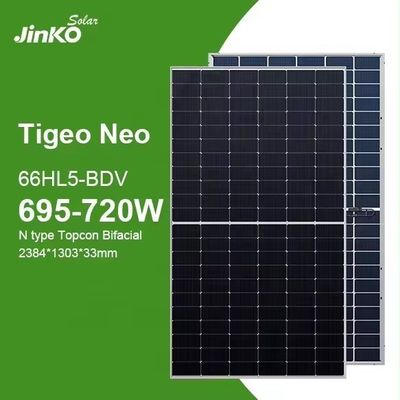 Modulo fotovoltaico Topcon comercial tipo N 720W 715W 710W 705W 700W Jinko Modulo Solar Tiger Neo