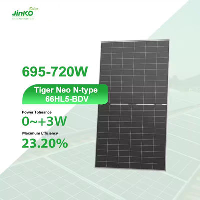 700W 710W 720W N Tipo de painéis solares monocristalinos com revestimento anti-reflexão Jinko