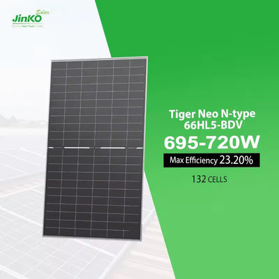 Classe C IEC Tiger Neo tipo N 66HL5-BDV Painel solar bifacial 695W 700W 705W 710W 715W 720W