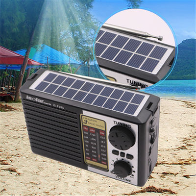 Home Fm Am Sw Rádio portátil movido a energia solar 2W com alto-falante e luz LED