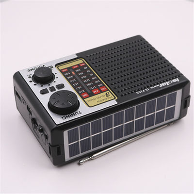 Home Fm Am Sw Rádio portátil movido a energia solar 2W com alto-falante e luz LED