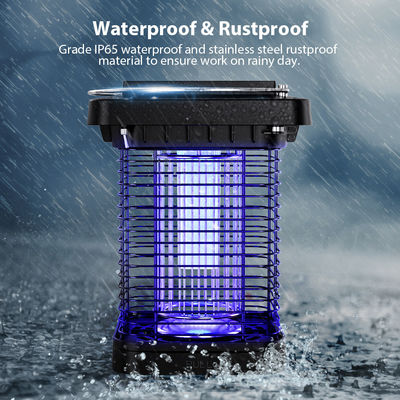 Lâmpada solar LED de insectos externos impermeável de gramado solar assassino de mosquitos para jardim e jardim