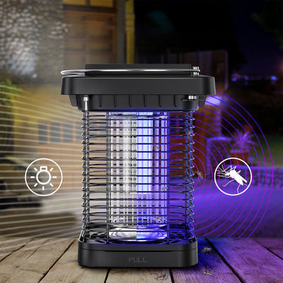 1300V USB recarregável energia solar Bug Zapper Lanterna Mosquito Zapper lâmpada UV Frio Branco