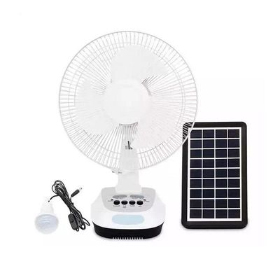 Best-Selling AC/DC Operação Grill Metal 12 polegadas 3 lâminas recarregável Casa Ventiladores Solares Ventilador Elétrico Recarregável