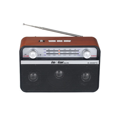 Rádio sem fio de alto som alimentado por energia solar com reprodutor de música FM AM SW 3 Banda E alto-falante BT