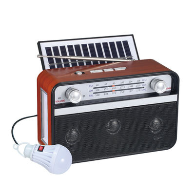 Rádio sem fio de alto som alimentado por energia solar com reprodutor de música FM AM SW 3 Banda E alto-falante BT