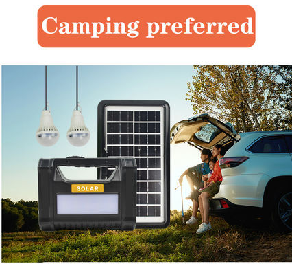 Sistema de iluminação solar de bateria de lítio com lâmpadas Kit de luz solar para casa