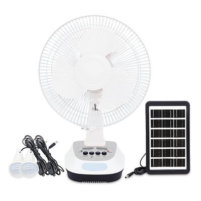 3 lâminas 12 polegadas de ventoinha solar de mesa Recarregável ventoinha elétrica com painel solar