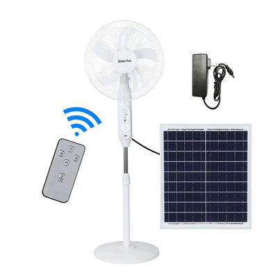 Ventilador recarregável de 16 polegadas alimentado a energia solar 12V com bateria de lítio