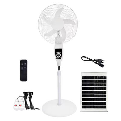 Ventilador recarregável de 16 polegadas alimentado a energia solar 12V com bateria de lítio