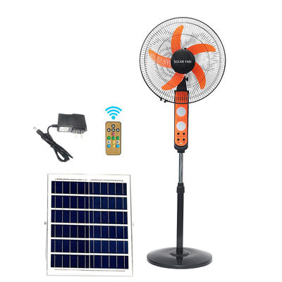 Ventilador recarregável de 16 polegadas alimentado a energia solar 12V com bateria de lítio