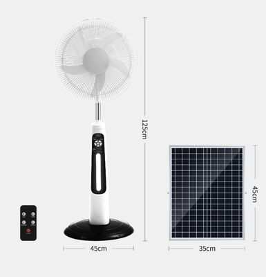 Alta Eficiência Casa Solar Recarregável Ventilador Altura Ajustável Ajuste de Ângulo Largo